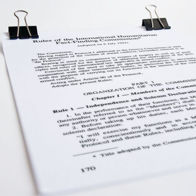Rules of the International Humanitarian Fact-Finding Commission